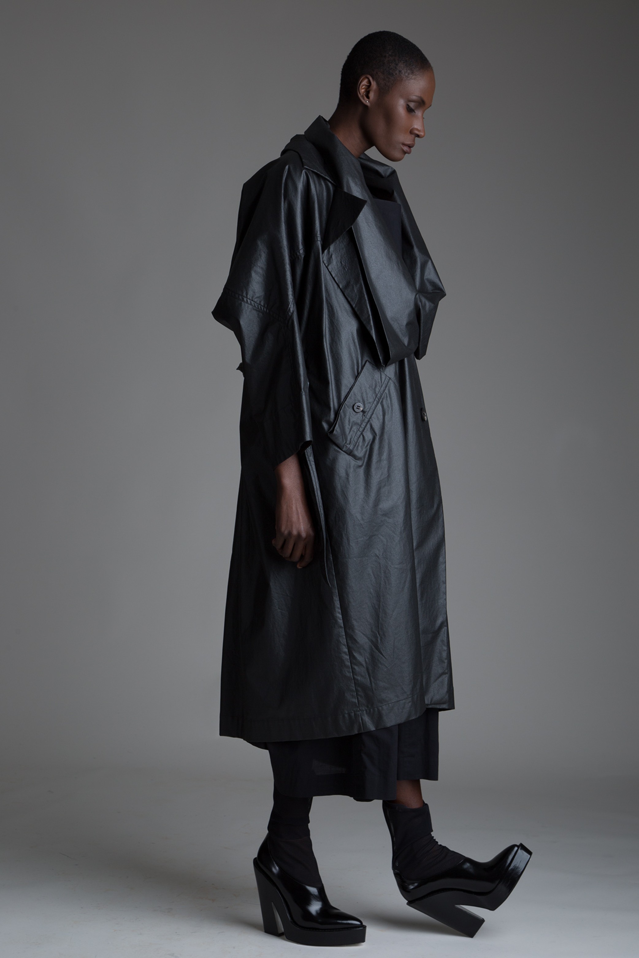 Vintage Issey Miyake Coated Trench | The New World Order